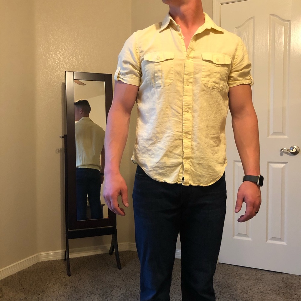 Light Yellow Linen Shirt